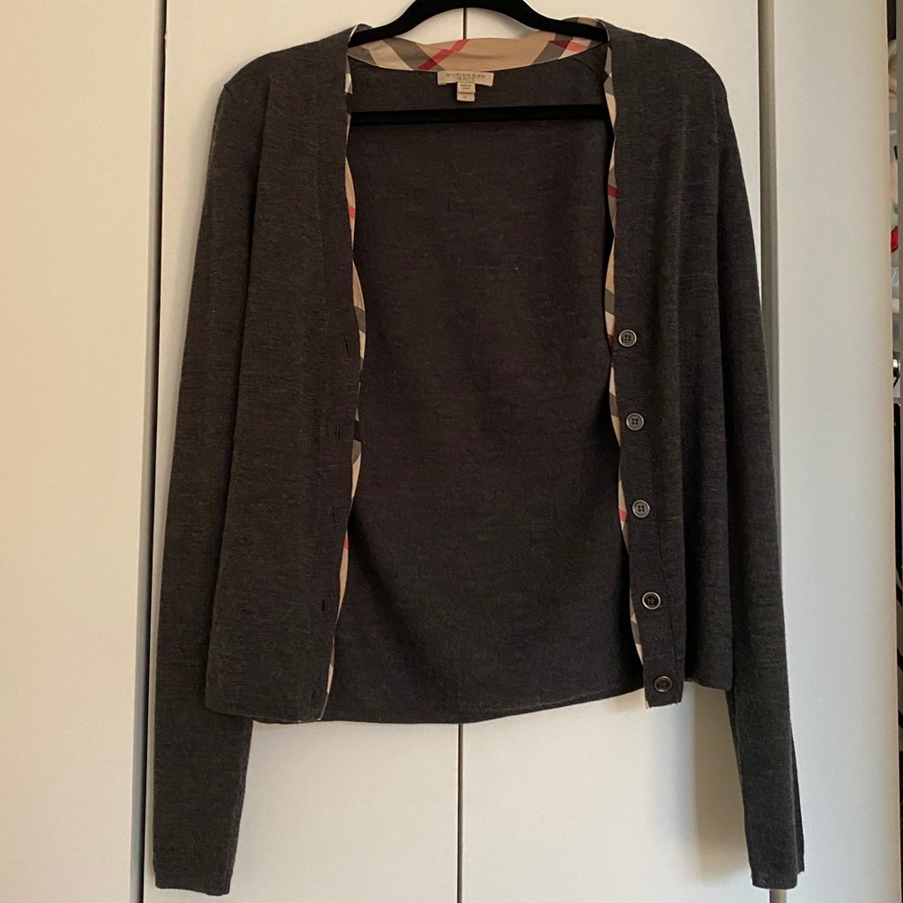 Women’s Burberry Brit check trimmed cardigan